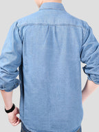 Herren lockeres langarm overshirt