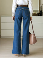 Damenjeans aus Stretch-Denim mit hoher Taille