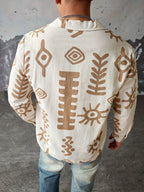 Herren hemd mit abstraktem print