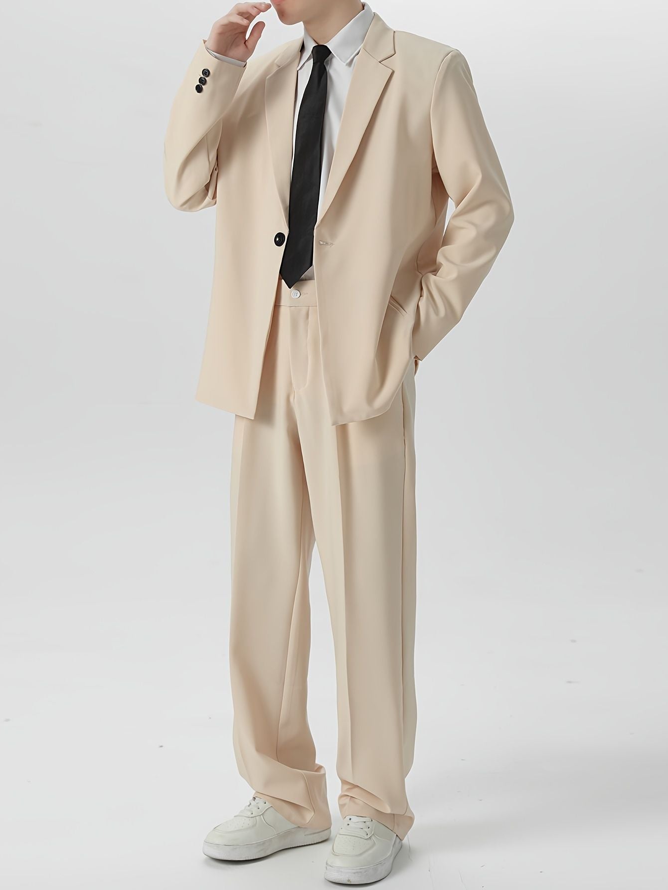 Herren locker sitzendes blazer hosen set