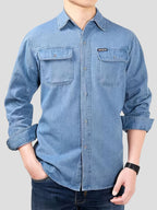 Herren lockeres langarm overshirt