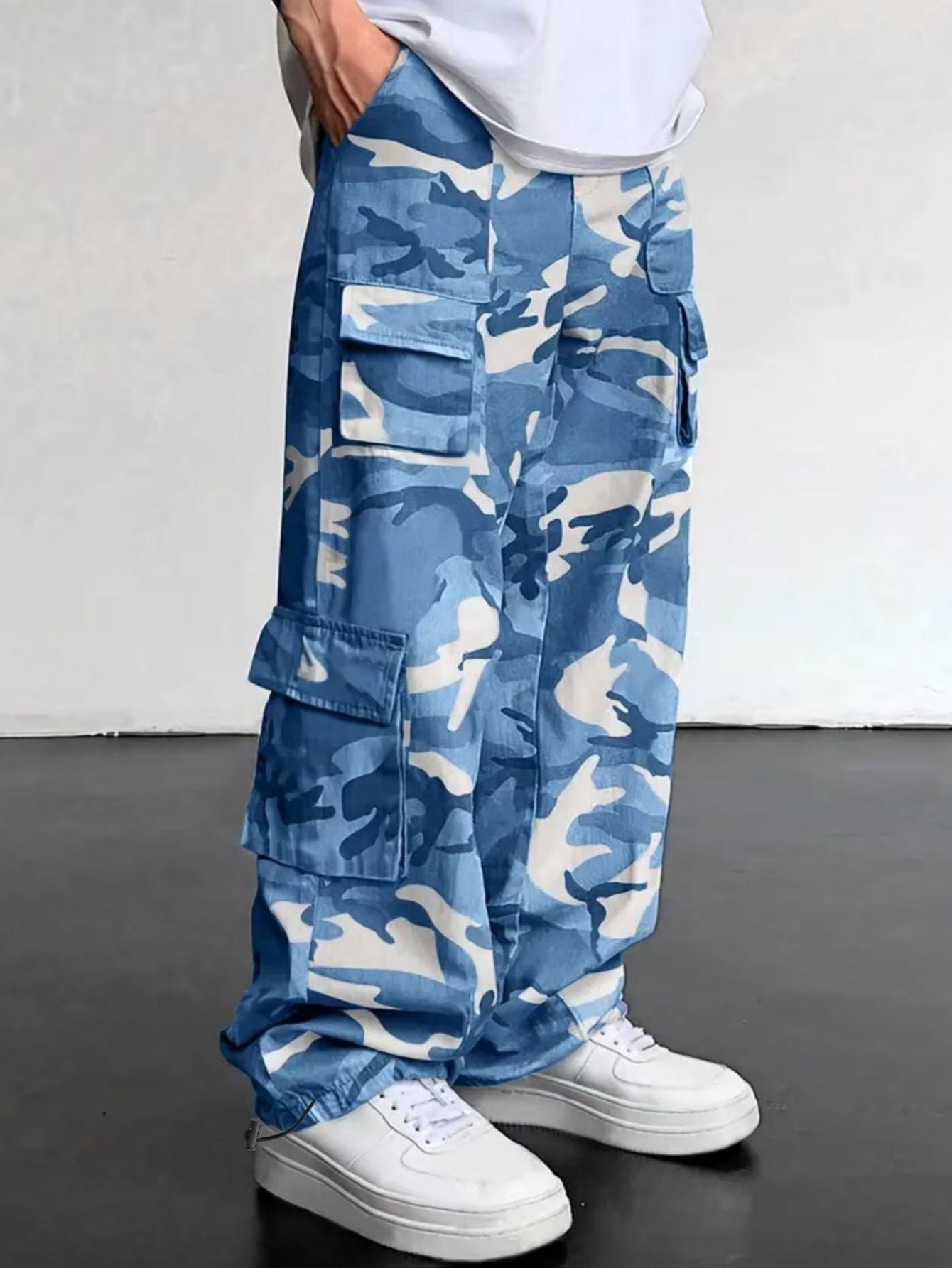 Herren camo cargohose mit taschen