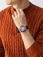 Herren kabelstrick pullover mit reißverschluss