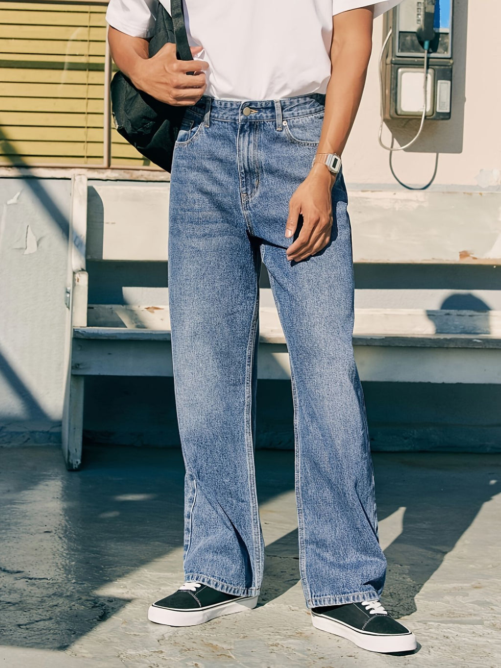 Herren jeans mit geradem bein