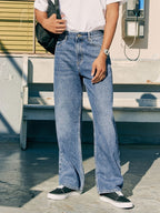 Herren jeans mit geradem bein