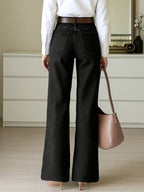 Damenjeans aus Stretch-Denim mit hoher Taille
