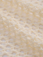 Damen florale Häkel-Strickjacke mit offener front