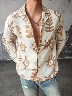 Herren hemd mit abstraktem print