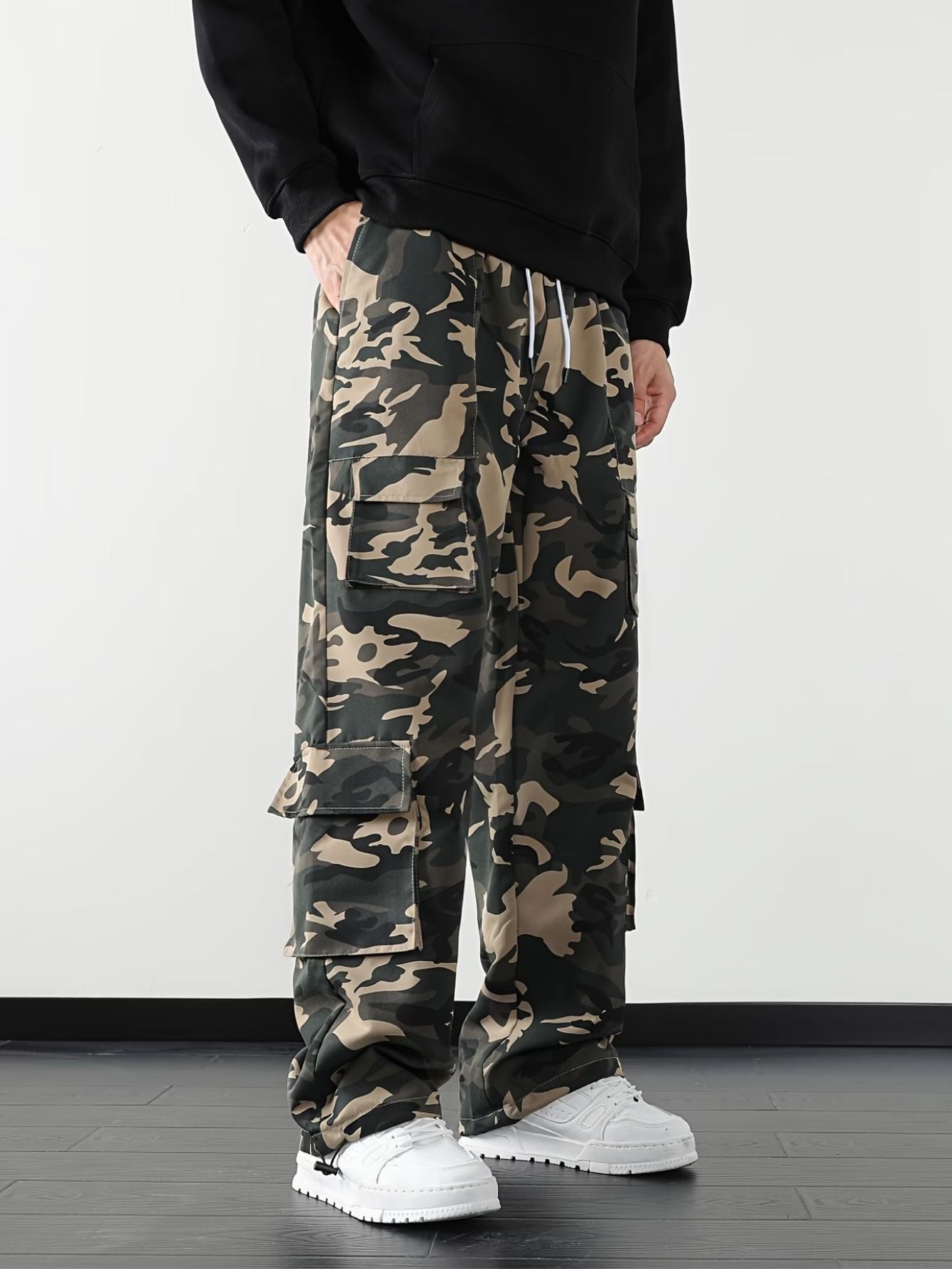 Herren camo cargohose mit taschen