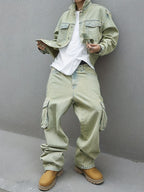 Herren retro outfit set mit taschen