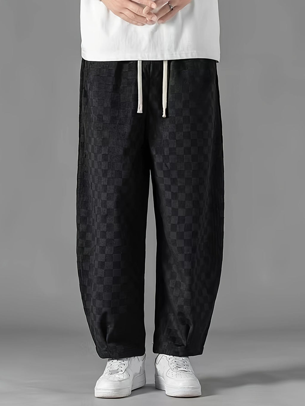 Herren checkerboard hose mit weitem bein