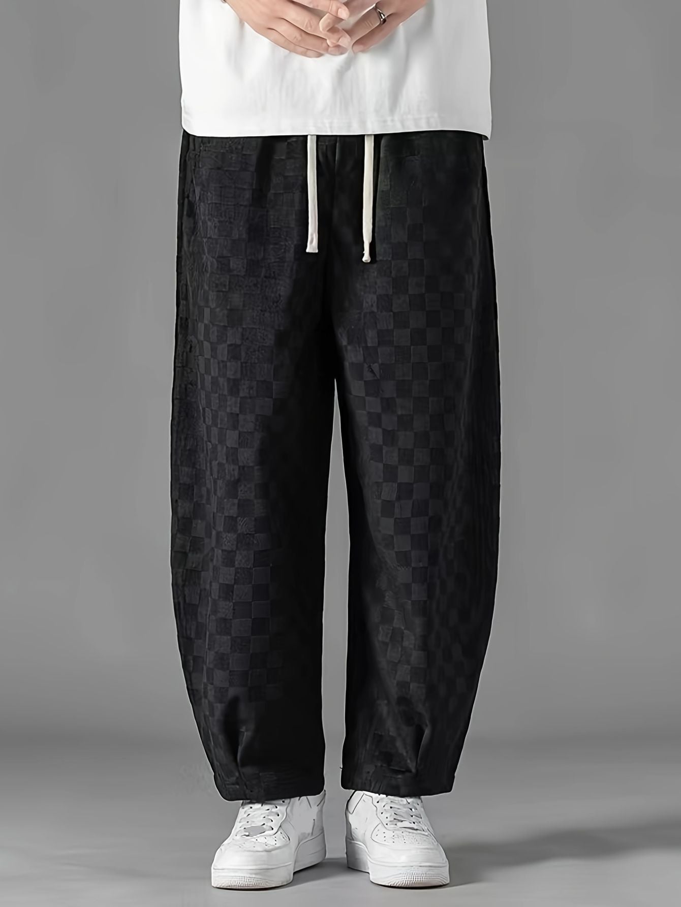 Herren checkerboard hose mit weitem bein