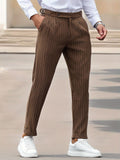 Herren gestreifte gerade hose