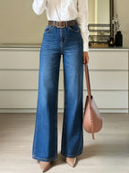 Damenjeans aus Stretch-Denim mit hoher Taille