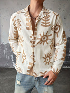 Herren hemd mit abstraktem print